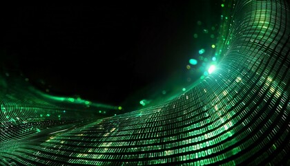 abstract green binary digital background