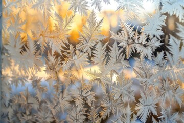 Frosty Window Close Up