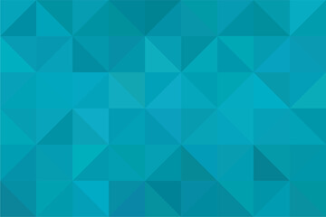 Mosaic triangle turquoise background. Gradient pixel polygonal background.