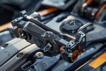 Fototapeta premium Motorcycle Engine Close Up