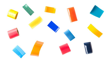 PNG Abstract Colorful Shapes Minimalist Design Isolated on Transparent Background