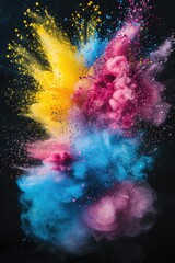 Fototapeta premium Colorful Powder Cloud in Air