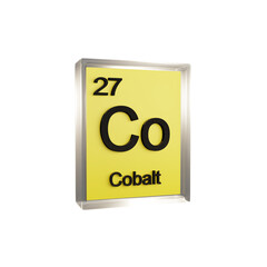 Cobalt side - Periodic Table Element, Scientific and Educational Use, Transparent and Translucent...