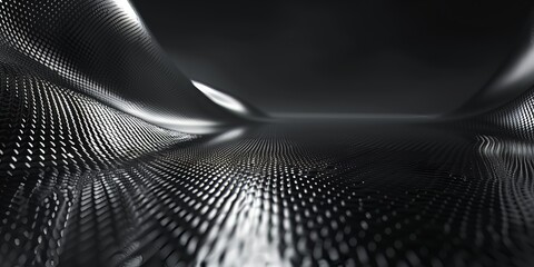 Abstract background with snake skin and dark minimalist design with light stripes, reflective floor.