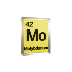 Molybdenum side - Periodic Table Element, Scientific and Educational Use, Transparent and...