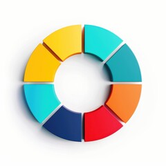 Obraz premium A colorful pie chart with six different colored sections