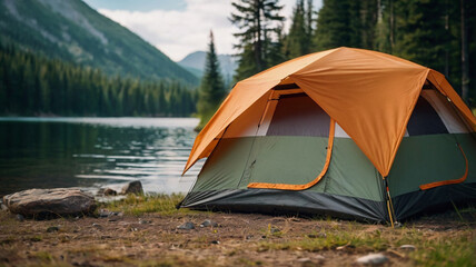 camping in the mountains