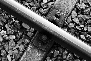 Tory kolejowe, szyna kolejowa  © Stefan