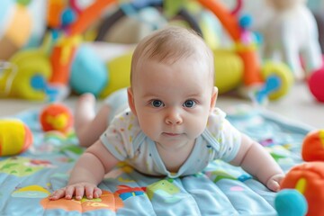 Obraz premium Baby Playing with Toys