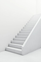 Fototapeta premium Staircase against lightly colored wall, background, minimal concept