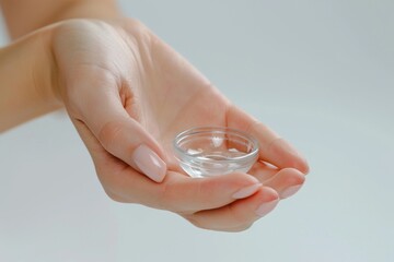 Person holding glass of water