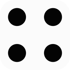 White dice and black dots. Dice icon. Roll the dice. Dice Number set