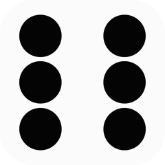 White dice and black dots. Dice icon. Roll the dice. Dice Number set