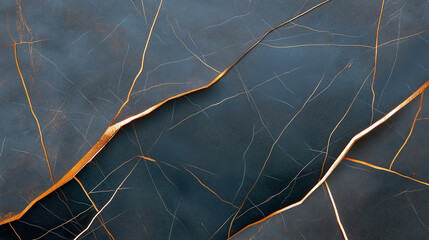 Experience elegance of dark surface with striking golden veins, creating stunning contrast that captivates eye. This design embodies sophistication and modernity