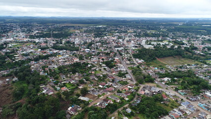 Cidade de Taquarí, Rio Grande do Sul após enchentes, alagamento, Brasil