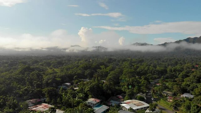 clouds over the mountains Drone Valle de Anton