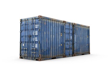 Blue Cargo Container