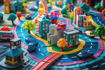 Toy City Tabletop Scene