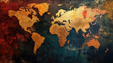 world map abstract background