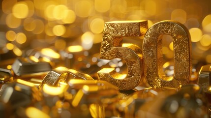 Gold numbers on a table