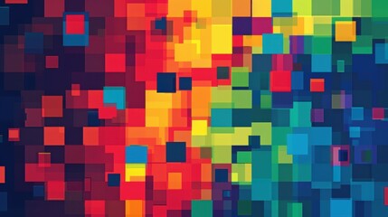 Fototapeta premium Vibrant Retro Pixel Art Background for Dynamic Advertisements and Graphics