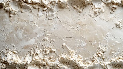 border of basic food ingredients, background flour texture 