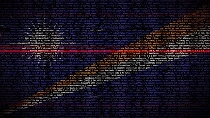 Binary code on flag of Marshall Islands. Program source code or Hacker concept on Marshallese flag....