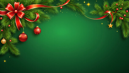 Naklejka premium Green Christmas Background