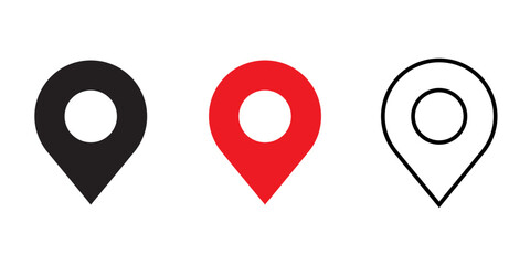 location vector, location icon set, pin icon, map icon, location icon