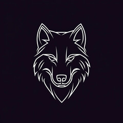 Fototapeta premium wolf head illustration