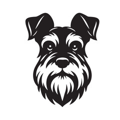 drawing of Schnauzer dog
Schnauzer dog head logo, vector outlines illustration on white background, Schnauzer set. Collection of pedigree dogs. Black white illustration of a schnauzer dog. Vector