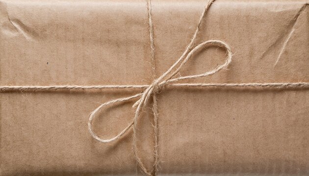 Package wrapped in packaging paper and old string