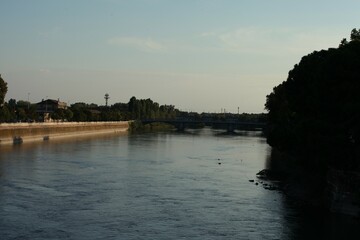 Landscape of the river and the city of Verona