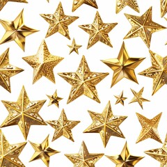 Obraz premium elegant design combines gold stars in a symmetrical arrangement on a white canvas, embodying simplicity and sophistication.