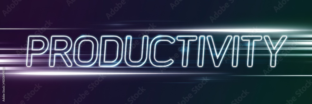 Canvas Prints productivity is a word that is written in a bold and futuristic font