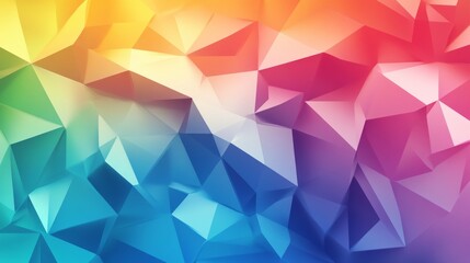 Obraz premium beautiful background with geometric triangles, HD screen, techno, orange yellow green colors, some white colo