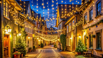 Naklejka premium Diwali festival Twinkling Fairy Lights