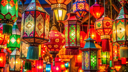 Obraz premium Colorful Diwali Lantern