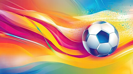Obraz premium Colorful sports background for international olympic games. Abstract geometric wave background 