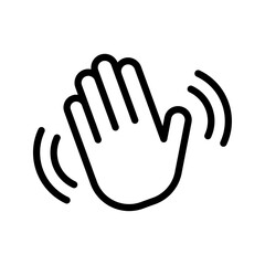Waving hand icon © ValGraphic