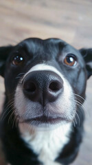 A cute dog close-up shot generated by AI