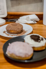 Three pieces of donuts