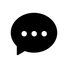 Conversation bubble, speech balloon vector icon. Message, chat symbol. Texting, new message, contact.