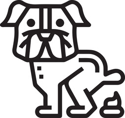 Dog icon symbol vector image illustration

