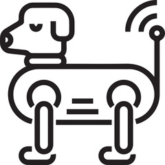 Dog icon symbol vector image illustration
