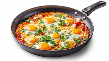 Shakshuka: Middle Eastern Fried Eggs with Tomato Sauce and Feta