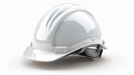 Fototapeta premium White Hard Hat: Safety Equipment for Construction Workers