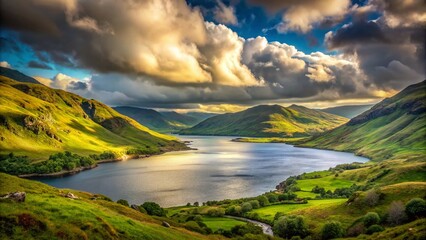 Scenic Killary Fjord in Vintage Style &ndash; Captivating Irish Landscape Photography