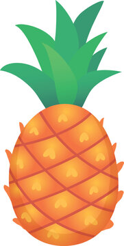 recommend clip art: Transport yourself to a tropical paradise with this vibrant pineapple illustration, promising a burst of sweetness and vitamins. Perfect for fresh designs, logos, and cocktail recipes