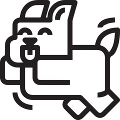 Dog icon symbol vector image illustration
